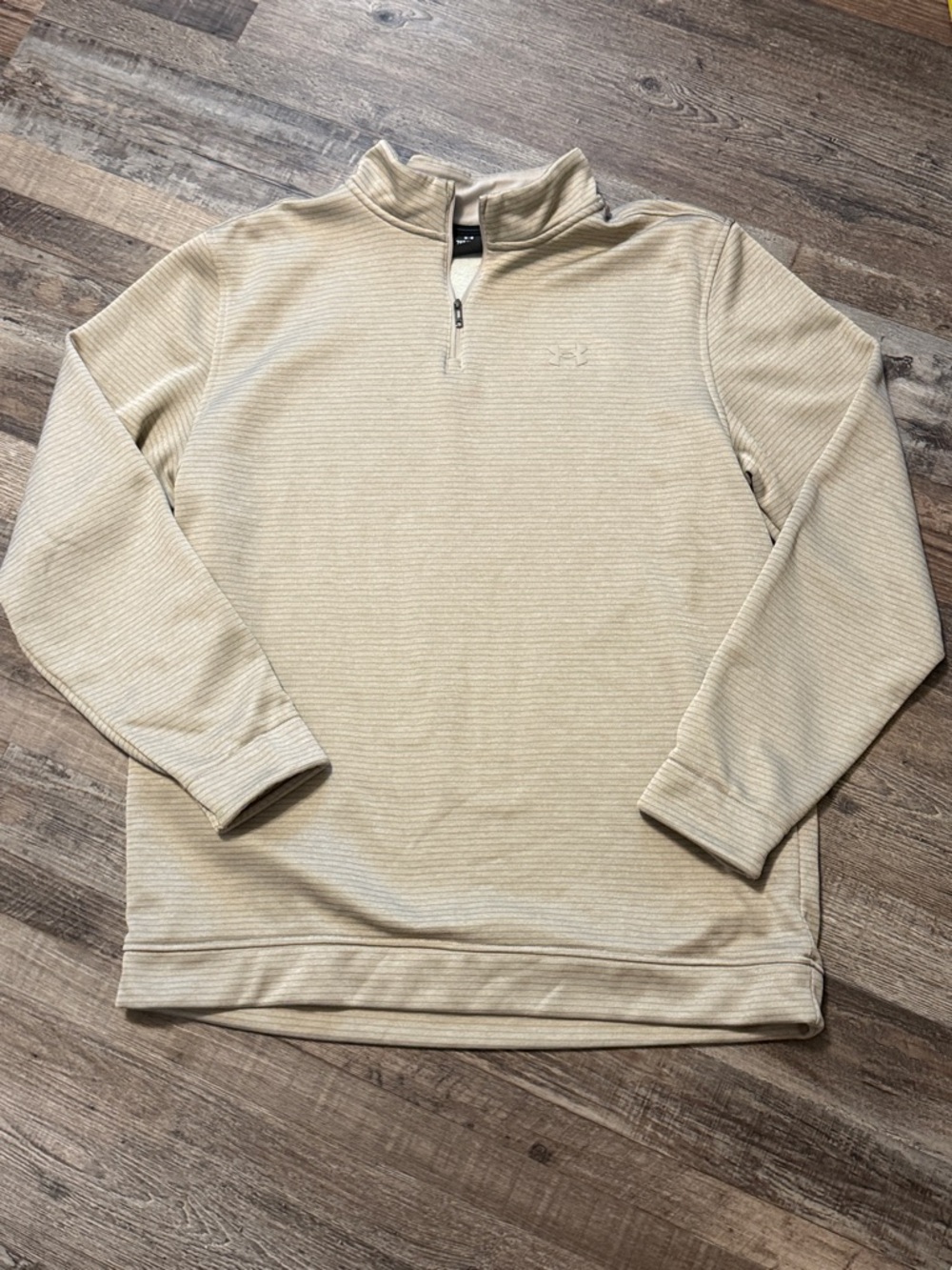 Men's Under Armour Storm Tan Sweater Fleece Quarter-Zip Pullover Size 2XLT